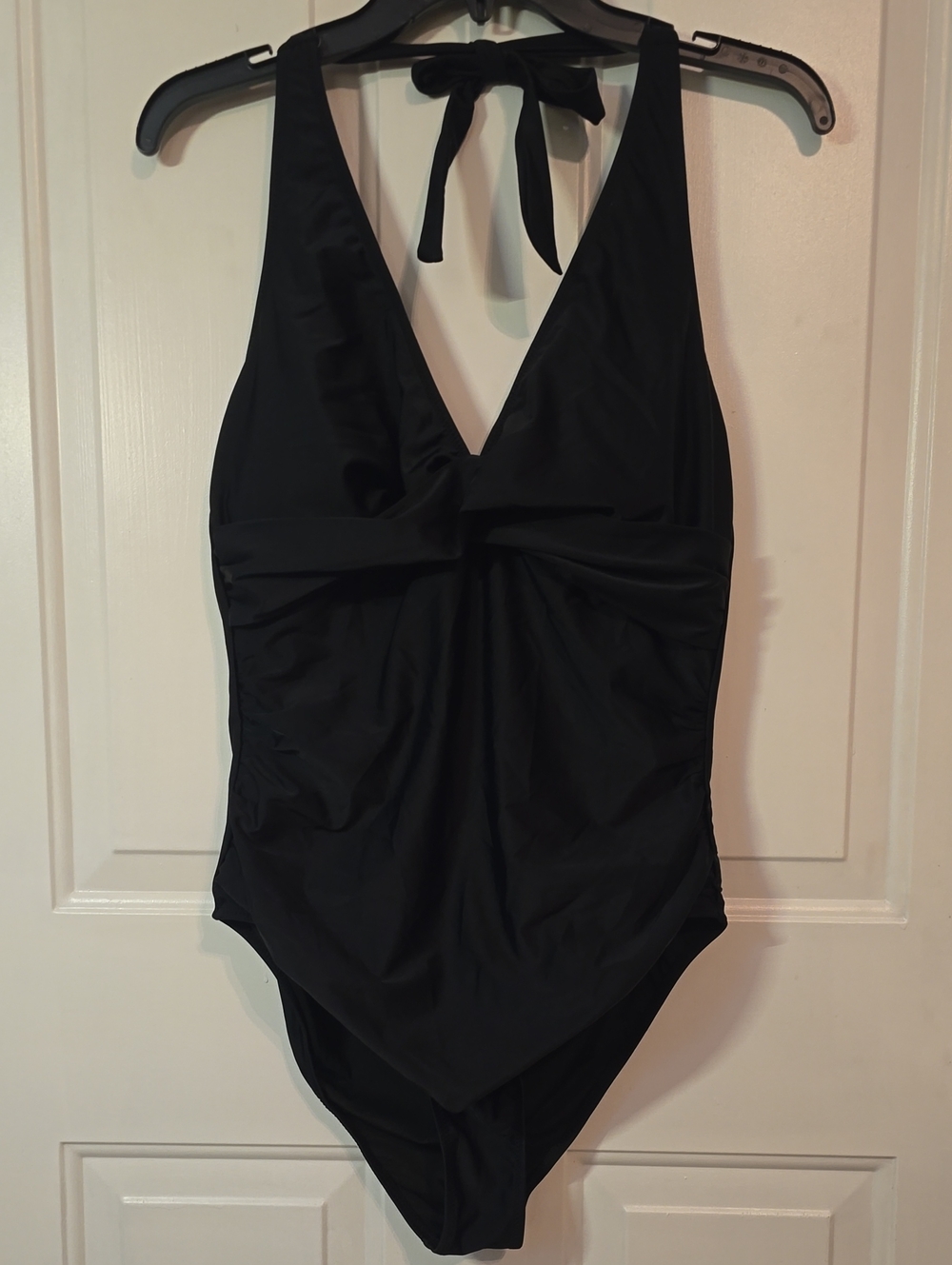 Black Halter One-Piece Swimsuit - Women Swim